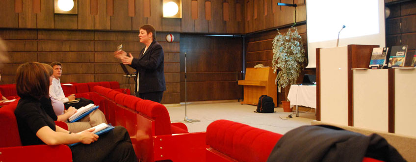 Phyllis talking in Slovakia