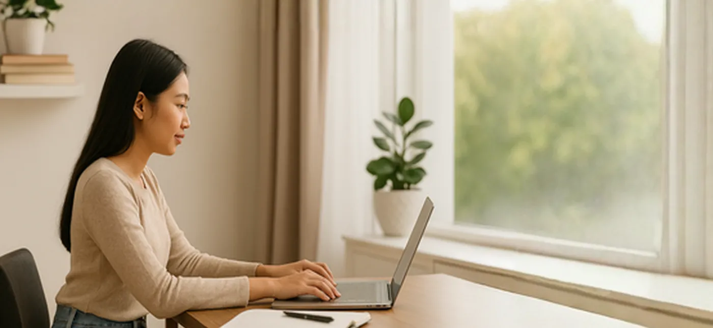 Student doing the free TEFL Foundation Course